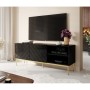 Meubles de télévision Cama Meble ABETORTV15+ST C Noir Or Bois MDF Contre-plaqué 150 x 60 x 42 cm