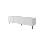 Mueble de TV Cama Meble HOLE RTV190 BI Blanco Negro Laminado Madera MDF Aglomerado 190 x 59,5 x 40,5 cm