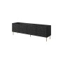 Meubles de télévision Cama Meble HOLE RTV190 CZ Noir Or Laminé Bois MDF Contre-plaqué 190 x 59,5 x 40,5 cm