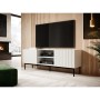 Meubles de télévision Cama Meble PAFOS TV15+S BI Blanc Noir Laminé Contre-plaqué 150 x 60 x 40 cm