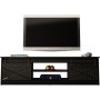 Mueble de TV Cama Meble GRANERO RTV CZ Negro Laminado Madera MDF Aglomerado 200 x 56,7 x 35 cm