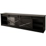 Mueble de TV Cama Meble GRANERO RTV CZ Negro Laminado Madera MDF Aglomerado 200 x 56,7 x 35 cm