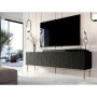 Meubles de télévision Cama Meble JUNGLE RTV190CZ Noir Or Laminé Bois MDF Contre-plaqué 190 x 59,5 x 40,5 cm