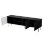 Meubles de télévision Cama Meble JUNGLE RTV190CZ Noir Or Laminé Bois MDF Contre-plaqué 190 x 59,5 x 40,5 cm