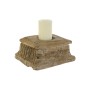 Bougeoir Home ESPRIT Naturel Bois 25 x 25 x 12 cm (2 Unités)