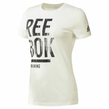 T-shirt à manches courtes femme Reebok Training Split Tee Blanc