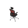 Silla de Oficina con Cabecero Top E Shop FOTEL DORY CZERWONY Negro Rojo