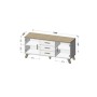 Mueble de TV Cama Meble LOTTA K150 2D3D Blanco Madera Aglomerado