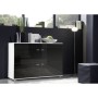 Buffet Cama Meble KLOGOII BI/CZ Blanc Noir Argenté Laminé Plastique Bois MDF