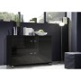 Buffet Cama Meble KLOGOII CZ/CZ Noir Argenté Laminé Plastique Bois MDF