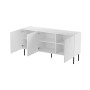 Buffet Cama Meble JUNGLE Blanc Noir Métal Laminé Bois MDF