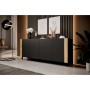 Buffet Cama Meble FARO Noir Laminé Plastique Bois MDF