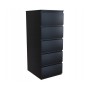 Cajonera Top E Shop W5 CZERŃ Negro Monocromo PVC Laminado