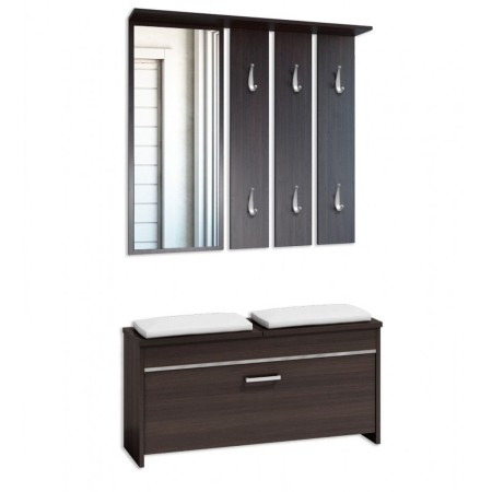 Recibidor Top E Shop Roma Wenge Plateado Wengue Laminado ABS