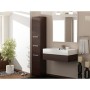 Meuble d'Appoint Top E Shop S43 WENGE Bain et douche Marron Argenté Wengue Laminé Plastique Contre-plaqué