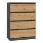 Cajonera Top E Shop M4 ANTRACYT/ARTISAN Antracita Roble Moderno