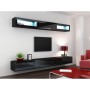 Table de télévision Cama Meble RTV VIGO140 c/c Noir Laminé Bois MDF Contre-plaqué 140 x 30 x 40 cm