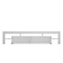 Table de télévision Cama Meble TORO200 SZ/BI Blanc Gris Transparent 200 x 41 x 35 cm