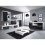 Mesa para Televisión Cama Meble SAMBA 8 BI/CZ Blanco Negro Plateado 200 x 39 x 45 cm