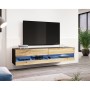 Table de télévision Cama Meble RTVVIGO180N C/DW Noir 180 x 30 x 40 cm