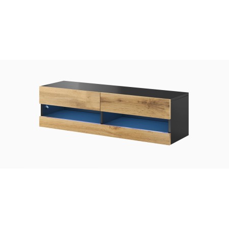 Mesa para Televisión Cama Meble RTVVIGO140N C/DW Negro 140 x 30 x 40 cm