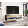 Table de télévision Cama Meble RTVVIGO140N C/DW Noir 140 x 30 x 40 cm