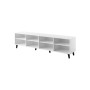 Mesa para Televisión Cama Meble RTV FARO madera de roble Blanco Negro 200 x 52 x 42 cm