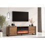 Mesa para Televisión Cama Meble RTV WOOD Antracita Roble 196 x 59,5 x 40 cm