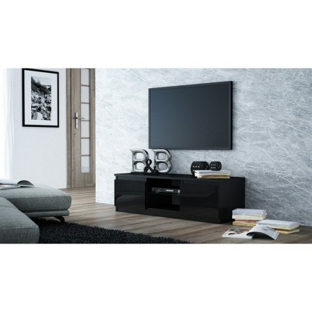 Mueble de TV Top E Shop RTV120 CZAR P SZ Negro Aglomerado 120 x 36 x 40 cm