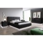 Mesita de Noche Cama Meble REJA SZF CZ Negro Plástico Madera MDF Aglomerado