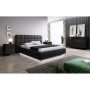 Mesita de Noche Cama Meble REJA SZF CZ Negro Plástico Madera MDF Aglomerado