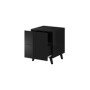 Mesita de Noche Cama Meble REJA SZF CZ Negro Plástico Madera MDF Aglomerado