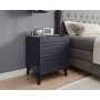 Mesita de Noche Cama Meble NOVA Azul marino Plástico Madera MDF