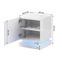 Mesita de Noche Cama Meble QIU Blanco Madera MDF