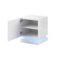 Mesita de Noche Cama Meble QIU Blanco Madera MDF