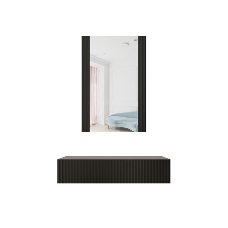 Coiffeuse Cama Meble PAFOS Miroir 80 x 41,6 x 100 cm Noir