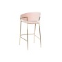 Tabouret DKD Home Decor Doré Rose clair Métal 58 x 47 x 101 cm