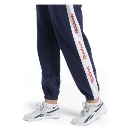 Pantalon de Survêtement pour Adultes Reebok Linear Logo FL Femme Blue marine