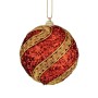 Lot de boules de Noël Ø 8 cm Rouge Doré PVC (12 Unités)