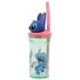 Verre avec Paille Stitch Flowers 3D 360 ml