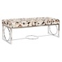 Banquette DKD Home Decor Marron Beige Argenté Camel Acier 122 x 41 x 44 cm