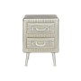 Table de Nuit Home ESPRIT Argenté Métal Bois MDF 46 x 39 x 63 cm