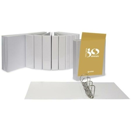 Carpeta de anillas Grafoplas 4 Anillas (25 mm) Personalizable Blanco A3