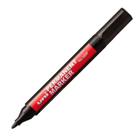 Rotulador permanente Uni-Ball Nº 320F Negro (12 Unidades)