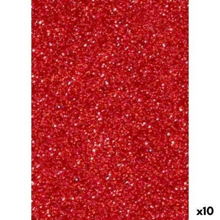 Goma Eva Fama Purpurina Rojo 50 x 70 cm (10 Unidades)