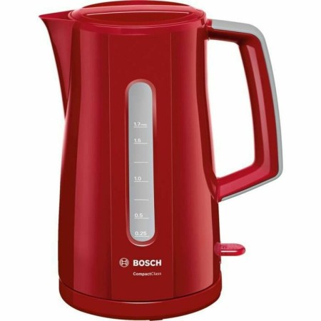 Bouilloire BOSCH TWK3A014 Rouge Oui Acier inoxydable Plastique Plastique/Acier inoxydable 2400 W 1,7 L