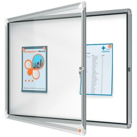 Tableau d’affichage Nobo Premium Plus Magnétique Blanc Argenté 69,2 x 97,2 x 3,7 cm Métal Verre