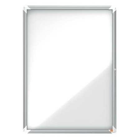 Tablón de Anuncios Nobo Premium Plus Magnética Blanco Plateado Metal Cristal