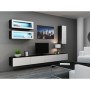 Mesa para Televisión Cama Meble RTV VIGO140 c/b Blanco Negro 140 x 30 x 40 cm