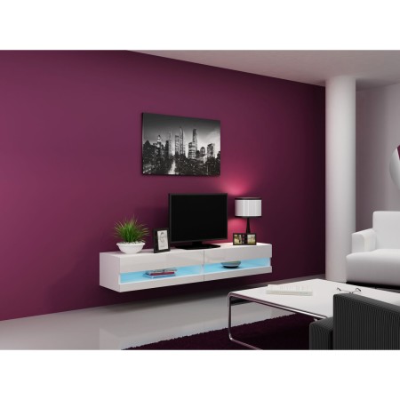 Meubles de télévision Cama Meble RTVVIGO180N b/b Blanc 180 x 30 x 40 cm